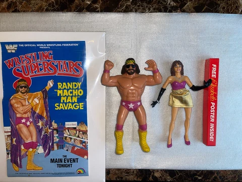 WWF LJN Titan Sports Macho Man Randy Savage Miss Elizabeth And Posters🔥 Cover