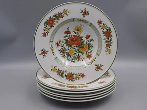 SET OF SIX VILLEROY & BOCH SUMMER DAY 9 1/4" RIMMED BOWLS. - Picture 1 of 2