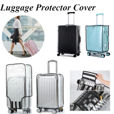 Cubierta de maleta de viaje trolley de lluvia polvo impermeable PVC transparente 18-30 pulgadas* Foto 1 de 4
