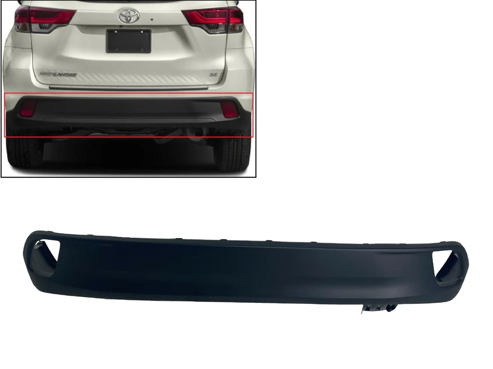Fits 2014 2015 2016 2017 2018 2019 Toyota Highlander Rear Bumper Cover Lower - Image 1 of 4