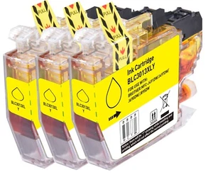 3P YELLOW Ink fits Brother LC3013 MFC-J491DW MFC-J497DW MFC-J690DW MFC-J895DW - Picture 1 of 1
