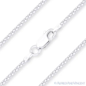 Collar coreano eslabón de palomitas de maíz de 1,6 mm cadena italiana en Italia plata esterlina 0,925 - Imagen 1 de 2