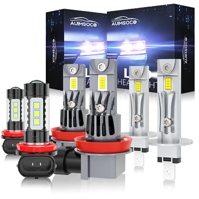 For Ford Fiesta 2014-2017 Led Headlight Hi/Lo+Fog light Combo Bulbs White 6PCS - Image 1 of 4