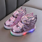 Children Kids Baby Girls Sneakers Bling Led Light Luminous Sport Shoes For 1-6Y
