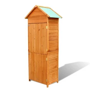 Wooden Storage Cabinet With Shelves Garden Tool Shed Outdoor Organizer Furniture - Picture 1 of 6