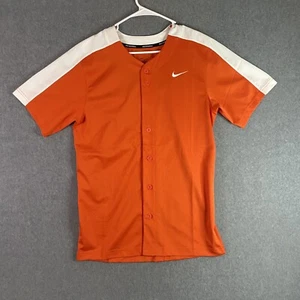Nike Baseballshirt Herren klein orange Lager Dampf auswählen Vollknopf Trikot - Bild 1 von 13