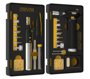 Butane Soldering Iron and Torch Multi-Purpose Kit | Cordless Self-Igniting Adjus - Picture 1 of 12