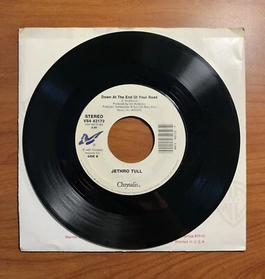 JETHRO TULL "Steel Monkey"/"Down At The End Of Your Road" 1987 Record Vinyl 45 - Image 1 of 2