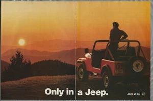 1984 JEEP CJ 2-page advertisement, Jeep CJ, AMC ad, looking at sunset - Bild 1 von 3