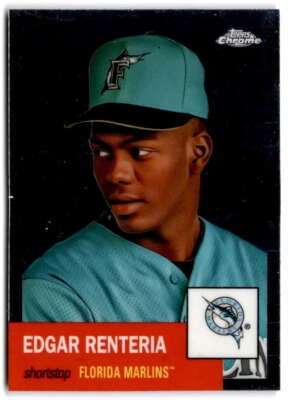 2022 Topps Chrome Platinum Anniversary #407 Edgar Renteria  Florida Marlins - Image 1 of 2