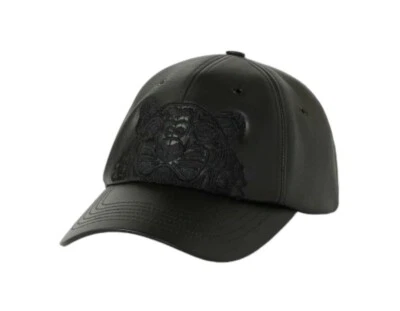 Boné de beisebol masculino de couro Kenzo preto tamanho único - Imagem 1 de 4