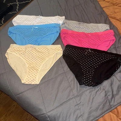 Pack de 6 bragas de corte de bikini de algodón para mujer nuevas sin etiquetas Foto 1 de 3