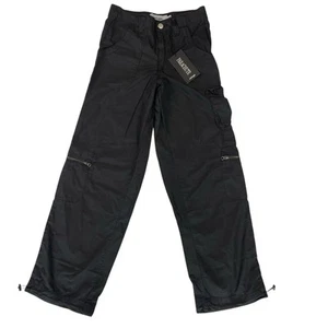 Refuge Parachute Women's Small Black Cargo Pants Lightweight Drawstring Ankle - Picture 1 of 9
