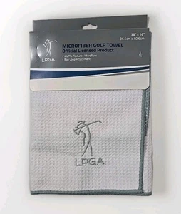 LPGA Golf Towel with Belt Loop Attachment, 38”X16” NWT Microfiber White - Picture 1 of 4