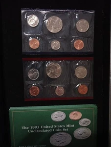 1993 US Mint 10 Coin Uncirculated Set Complete Philadelphia & Denver OGP & COA - Picture 1 of 2