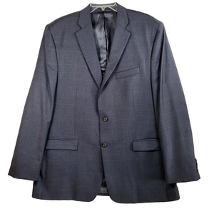Lauren Ralph Lauren Blazer Uomo 48L Grigio Scuro Finestra Lana Tuta Cappotto Sportivo - Foto 1 di 19