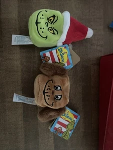Neu Dr. Seuss Grinch Mallow Weihnachtsmannmütze Beanie Plüsch Max Menge 2 Neu mit Etikett - Bild 1 von 5