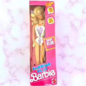 Moda Juego Barbie 1990 Mattel #9629 Rubia Nueva En Caja De Colección LEER - Imagen 1 de 12