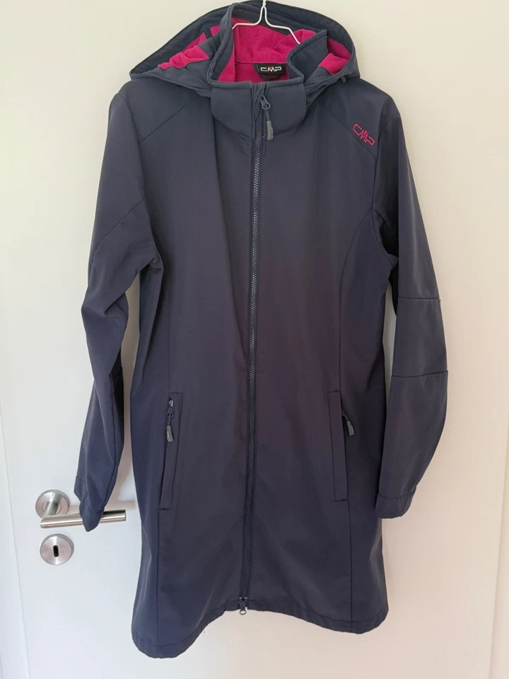 Jacke Softshellmantel Mantel blau Gr.M 42 / L CMP  Wasserabweisend - Bild 1 von 1