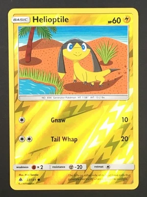 Pokemon TCG Helioptile 37/131 SM Forbidden Light Reverse Holo Common LP - Image 1 of 3