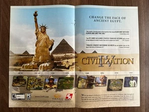 Sid Meier’s Civilization IV 2K Games PC Retro Video Game Vintage Print Ad Art - Picture 1 of 1