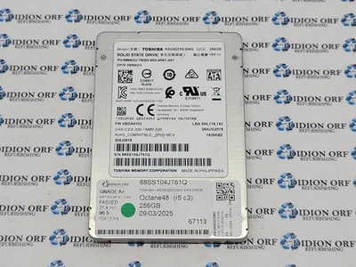 TOSHIBA 256GB 2.5" SATA SSD KSG60ZSE256G, Grade A+, SKU 20006 - Image 1 of 2