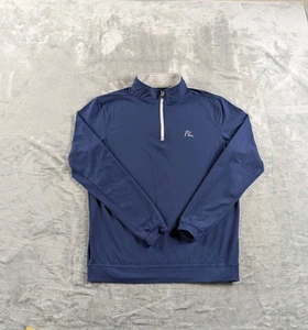 Rhoback Pullover Mens Small Blue Quarter Zip Performance Stretch Athletic Golf - Picture 1 of 9