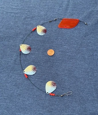 1 aparejo de pesca personalizado de 18" Troll Pop Gear Trout Walleye lucio 5CHN Foto 1 de 4