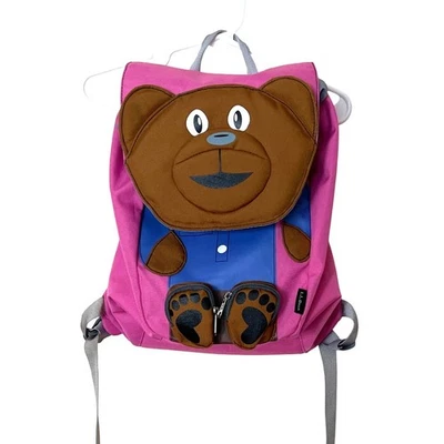 Mochila LL Bean para niños pequeños Pink Bear 10"x12" usada en excelente estado Foto 1 de 4