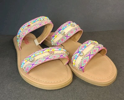 Jellypop Rivenna Womens 9M Tribal Embroidered Beaded Boho Festival Sandals NWOB - Image 1 of 4