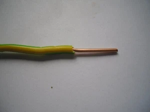 10m Stromkabel Elektrokabel Erdungskabel Litze H07V-U 1,5mm² Grün/Gelb starr - Bild 1 von 4