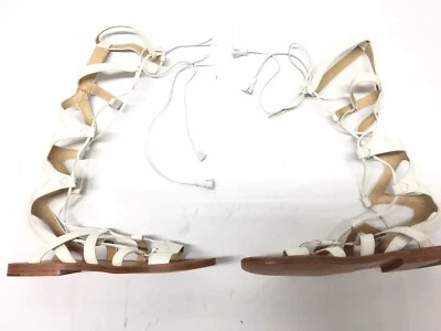 Frye Flat Open Toe Sandal White Size 37 US 7 Used In Great Condition - Image 1 of 4