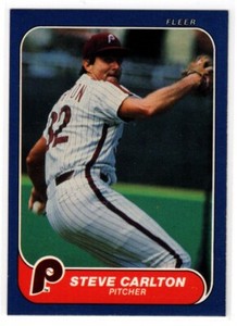 STEVE CARLTON  PHILLIES  1986 FLEER #435