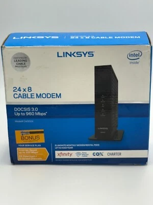 LINKSYS CM3024 High Speed DOCSIS 3.0 24x8 Cable Modem Xfinity Cox Charter - Image 1 of 4
