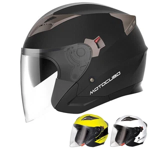 CASCO JET TOURER MOTOCUBO NERO OPACO DOPPIA VISIERA OMOLOGATO ECE MOTO SCOOTER