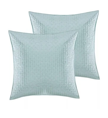Levtex Home Punto de Cruz Azul Haze Sólido Euro Shams - Juego de 2 Foto 1 de 2