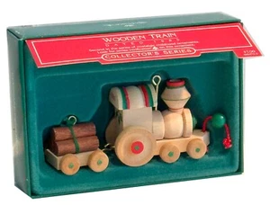 Hallmark Keepsake Ornament Wooden Train 1985 Collectors Series #2 w/ Box - Picture 1 of 9