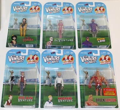 Lote de 6 figuras Venture Bros con exclusivo Brock Bif Bang Pow 2013 natación para adultos Foto 1 de 4