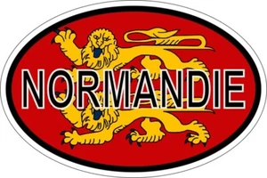 Sticker adesivi adesivo bandiera ovale codice paese normandie - Imagen 1 de 1
