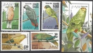 SAHARA REP # SAH041 CPL MNH JUEGO DE 5 DIFF + S/S - VARIOS LOROS Y PERIQUITOS - Imagen 1 de 1
