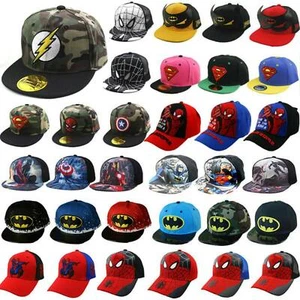 Kids Boys MARVEL AVENGERS Cartoon Baseball Cap Peaked ADJUSTABLE Snapback Hat - Picture 1 of 29