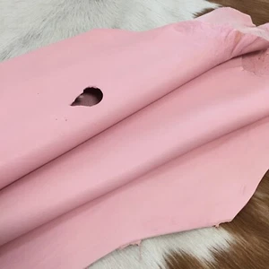 Avetco Economy Lamb Sheep Nappa Soft Leather hide skin 2oz BABY PINK 8-9 SF - Picture 1 of 7