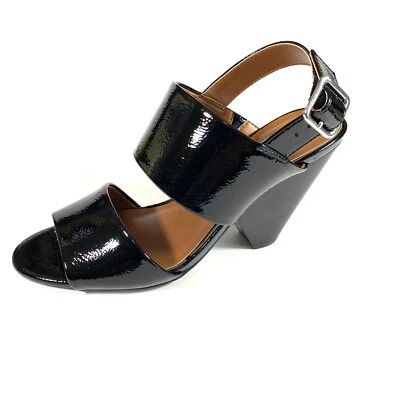 Sandalias de tacón Franco Sarto Eiffel para mujer cuero negro 7,5 M nuevas Foto 1 de 4