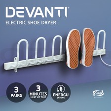 DEVANTI Electric Heated Shoe Dryer Boot Warmer Shoes Heater Sanitise Steriliser