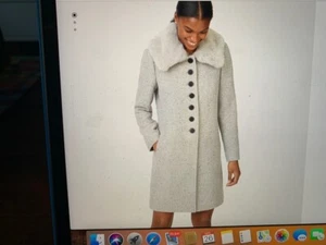 Club Monaco NWOT $428 Rania heather grey coat  size XS - Picture 1 of 19