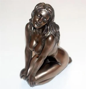 ARTE VERONESO Bronce Mujer Desnudo Erótico Sexy ESTATUA FIGURA 9" Nuevo - Imagen 1 de 1