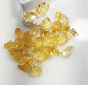 118 Ct 27 Pieces Natural Citrine Brazil Rough Lot Citrine Loose Gemstones - Picture 1 of 4