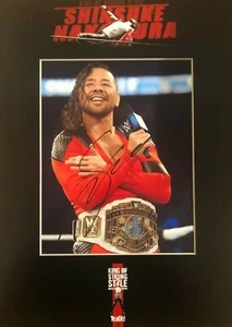 Shinsuke Nakamura **HAND SIGNED** 16x12 mounted display ~ AUTOGRAPHED ~ WWE - Picture 1 of 1