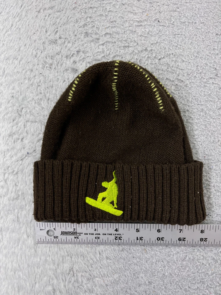 Gorro de piel de tortuga toque juvenil 2-7 talla única marrón tejido acrílico esquí snowboard Foto 1 de 4