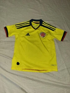 Adidas Colombia Soccer Jersey Kids XS Yellow Original Extra Small Athletic Shirt - Picture 1 of 9